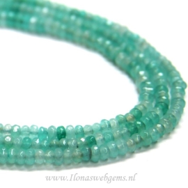 Jade Turquoise facet rondellen ca. 4x2,5mm