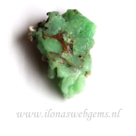Chrysopraas side drill kraal / hanger ca. 61x39x12mm (M212-7)