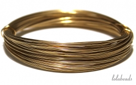 11 meter Gold filled draad 0,6mm half hard