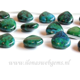 Chinese Chrysocolla druppels ca. 18x14x6mm (H48)