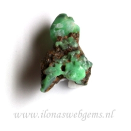 Chrysopraas side drill kraal / hanger ca. 56x30x21mm (M212-4)