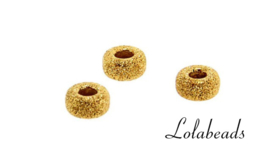 50 stuks 14K/20 Gold filled stardust rondel ca. 3mm