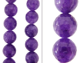 Kwarts Amethyst gekleurd facet rond 8mm