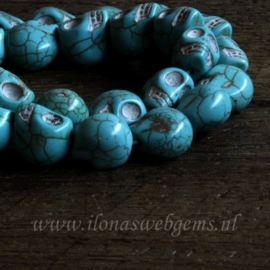 Howliet skulls turquoise ca. 18mm