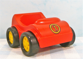 Vintage Lego Duplo figuur 2 racewagens - Voertuigen