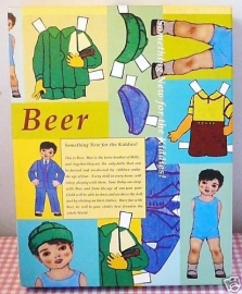 Retro aankleedpop Beer - jongen