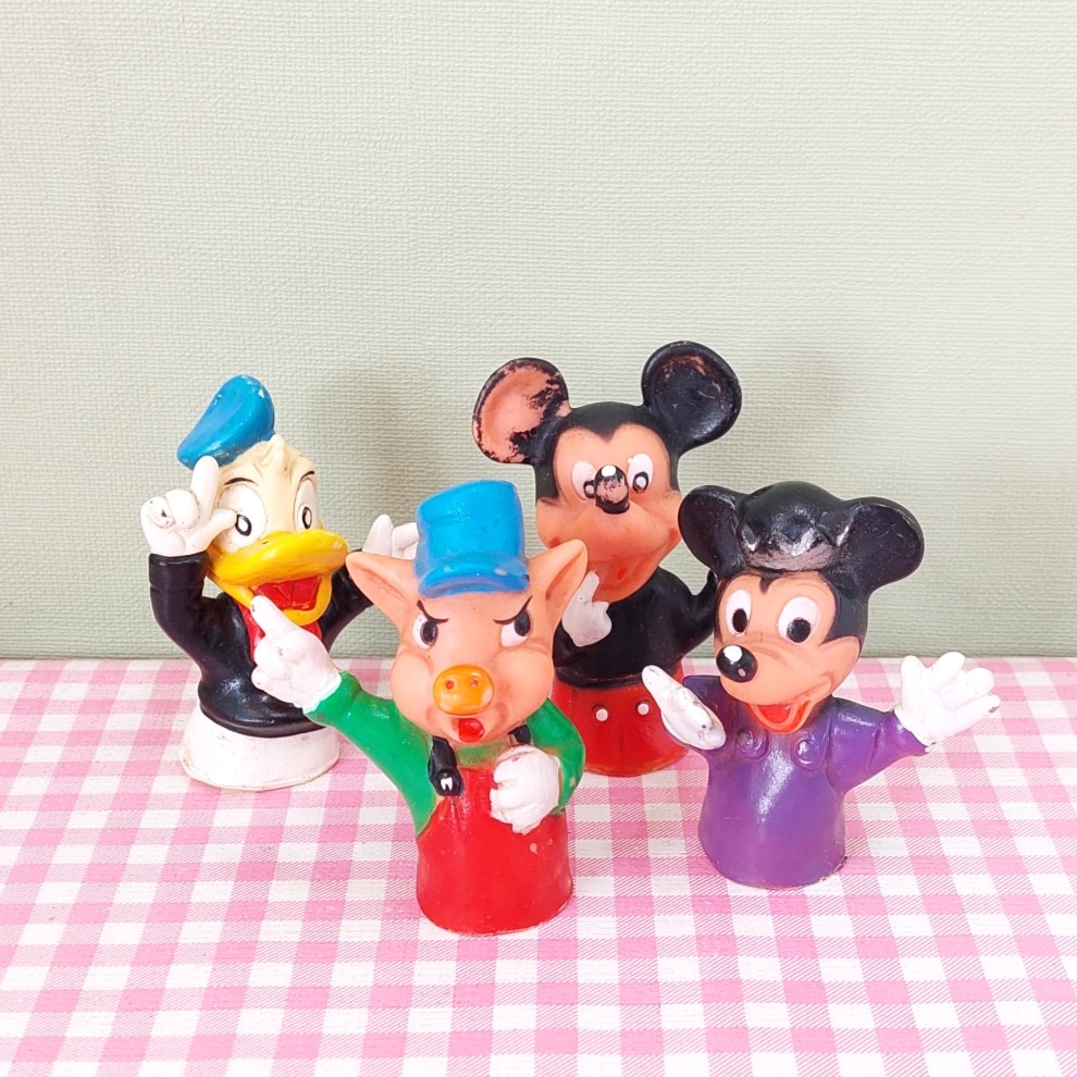 Vintage Disney figuren Mickey Mouse Donald Duck - Jaren 60/70