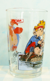 Robbedoes en Kwabbernoot glas - Amora 1994