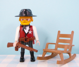 Playmobil 3813 Sheriff  met schommelstoel - Western