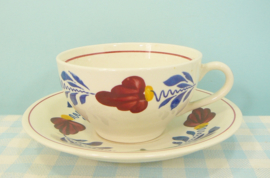 Vintage Boch Boerenbont servies  - kop en schotel