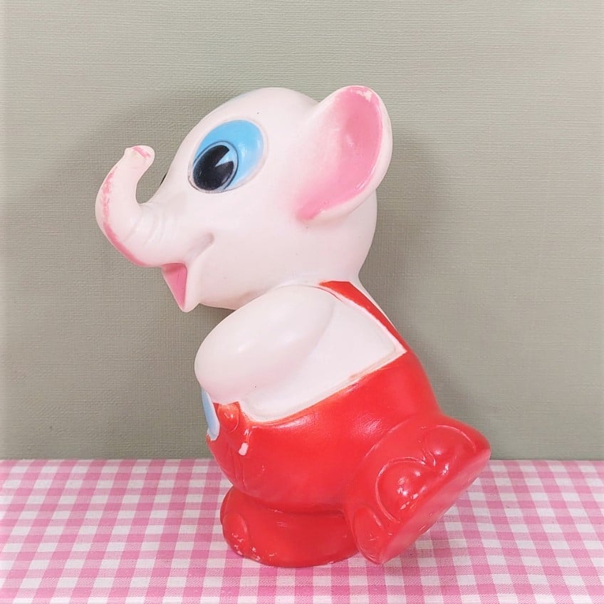 Vintage piepfiguur/squeaky toy Ledra Italy - Olifant