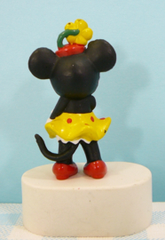 Vintage Bullyland Disney figuur Minnie Mouse op puntenslijper