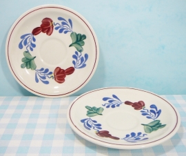 Vintage Boch Boerenbont servies  - schotel 14,5 cm set 2