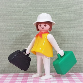 Vintage Playmobil 3322 figuur met bagage - Playmobil station