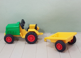 Vintage Playmobil 3715 jongen met tractor en honden - Playmobil boerderij