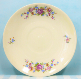 Vintage Gouda servies - schotel met roze roosjes