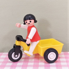 Vintage Playmobil 3359 meisje op driewieler - jaren 80