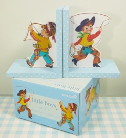 Houten boekensteunen kinderkamer - Little Boys