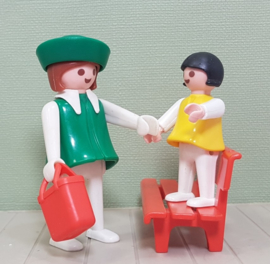 Vintage Playmobil 3597 moeder met  kleuter - jaren 80