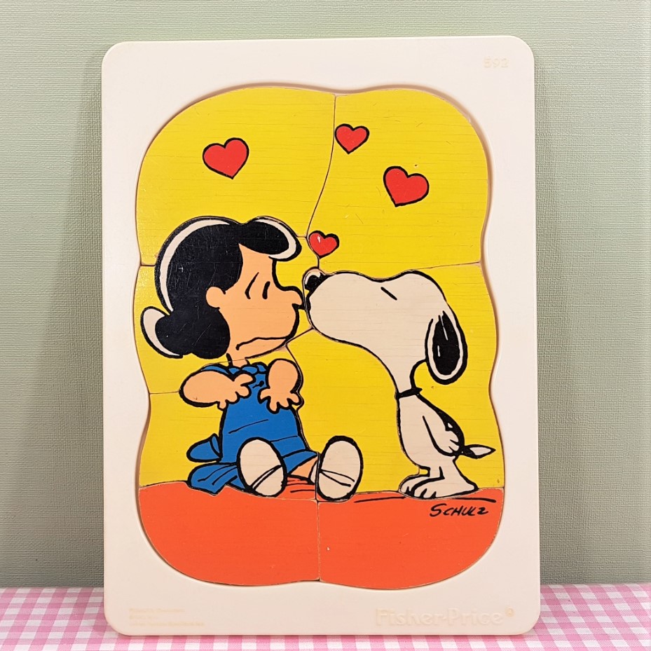 Vintage Fisher Price houten puzzel no. 592 - Peanuts/Snoopy 1958