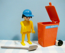 Vintage Playmobil figuur vuilnisman - 1978