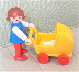 Vintage Playmobil 3357 meisje met poppenwagen - jaren 80