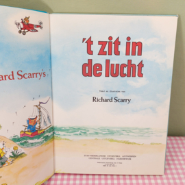 Vintage Richard Scarry boek - 't zit in de lucht - vroege uitgave