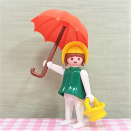 Vintage Playmobil 3345 figuur met paraplu - Playmobil Western