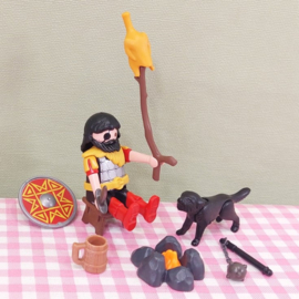 Playmobil Special Plus 4769 Barbaar met hond en kampvuur - Playmobil ridders