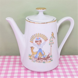 Vintage kinderservies theepotje - jaren 60 porselein