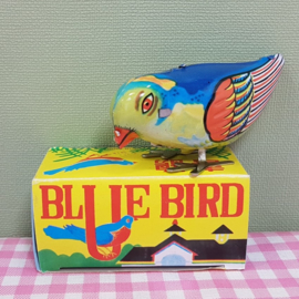 Blikken speelgoed vogel - blue bird