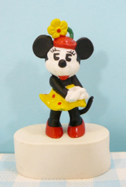 Vintage Bullyland Disney figuur Minnie Mouse op puntenslijper