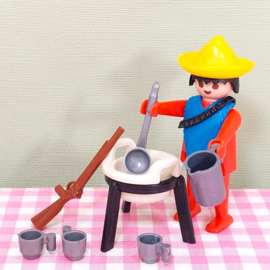 Vintage Playmobil 3344 Mexicaan met kookpot  - Playmobil Western