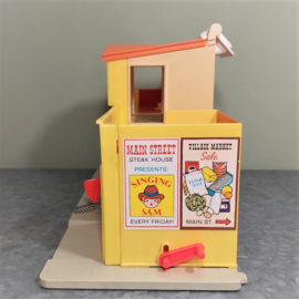 Vintage Fisher Price 997 Little People Play Family Village Street -  1973