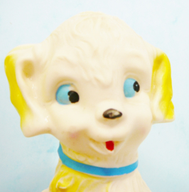 Vintage Piepfiguur Hond Rubbertoys Italy