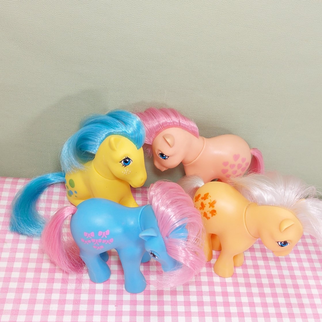 Vintage My Little Pony G1 set 4 stuks  -  Hasbro Italy 1982/83