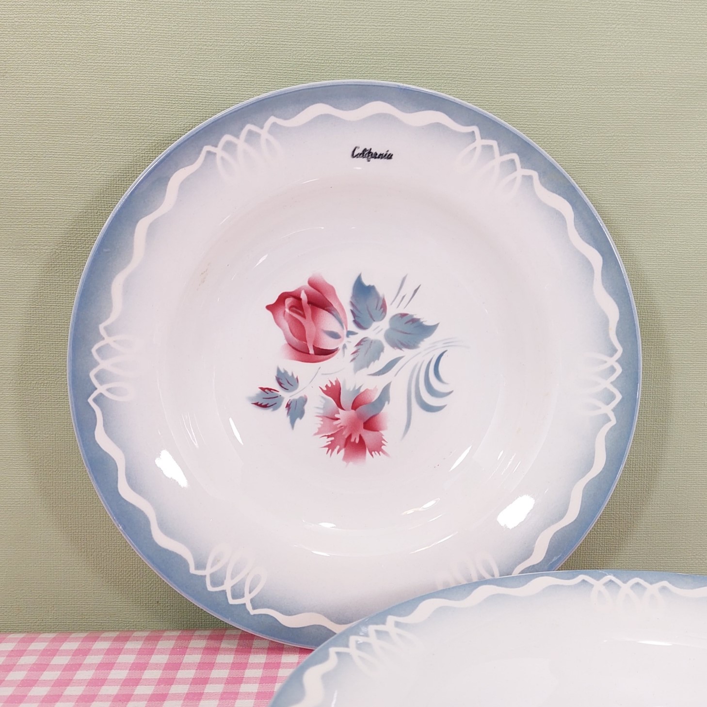 Vintage California - Maastricht servies diepe borden - set 2 - Jaren 40/50