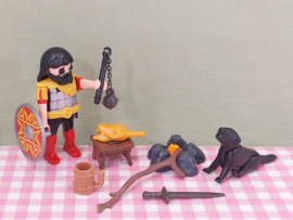 Playmobil Special Plus 4769 Barbaar met hond en kampvuur - Playmobil ridders
