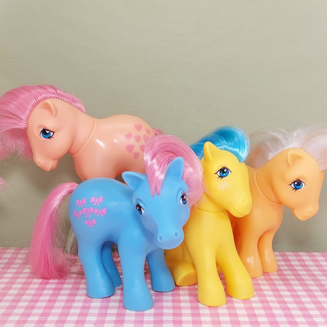 Vintage My Little Pony G1 set 4 stuks  -  Hasbro Italy 1982/83