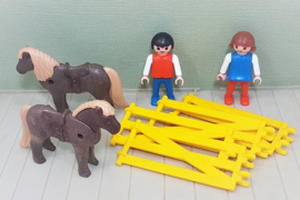 Playmobil 3579 kinderen met pony's - jaren 80