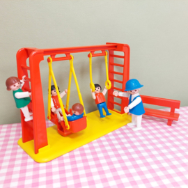 Vintage Playmobil 3552 kinderen met schommel - speeltuin - 1983/84