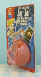 Vintage Star Wars Jar Jar Binks Sticky Tong figuur Smiths Pepsi