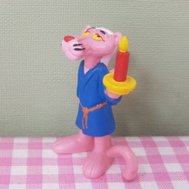 Vintage Bully figuur Pink Panther met kaars en slaapmuts 1983