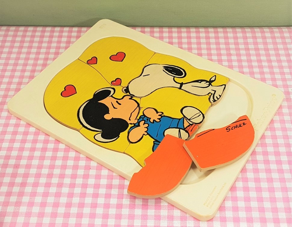 Vintage Fisher Price houten puzzel no. 592 - Peanuts/Snoopy 1958