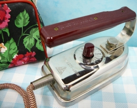 Vintage reisstrijkijzer - travel iron