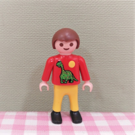 Playmobil Special 4538 jongen met dinosaurus shirt op blauwe step - City Life