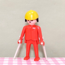 Vintage Playmobil 3237 ziekenhuis patient figuur rood - 1976