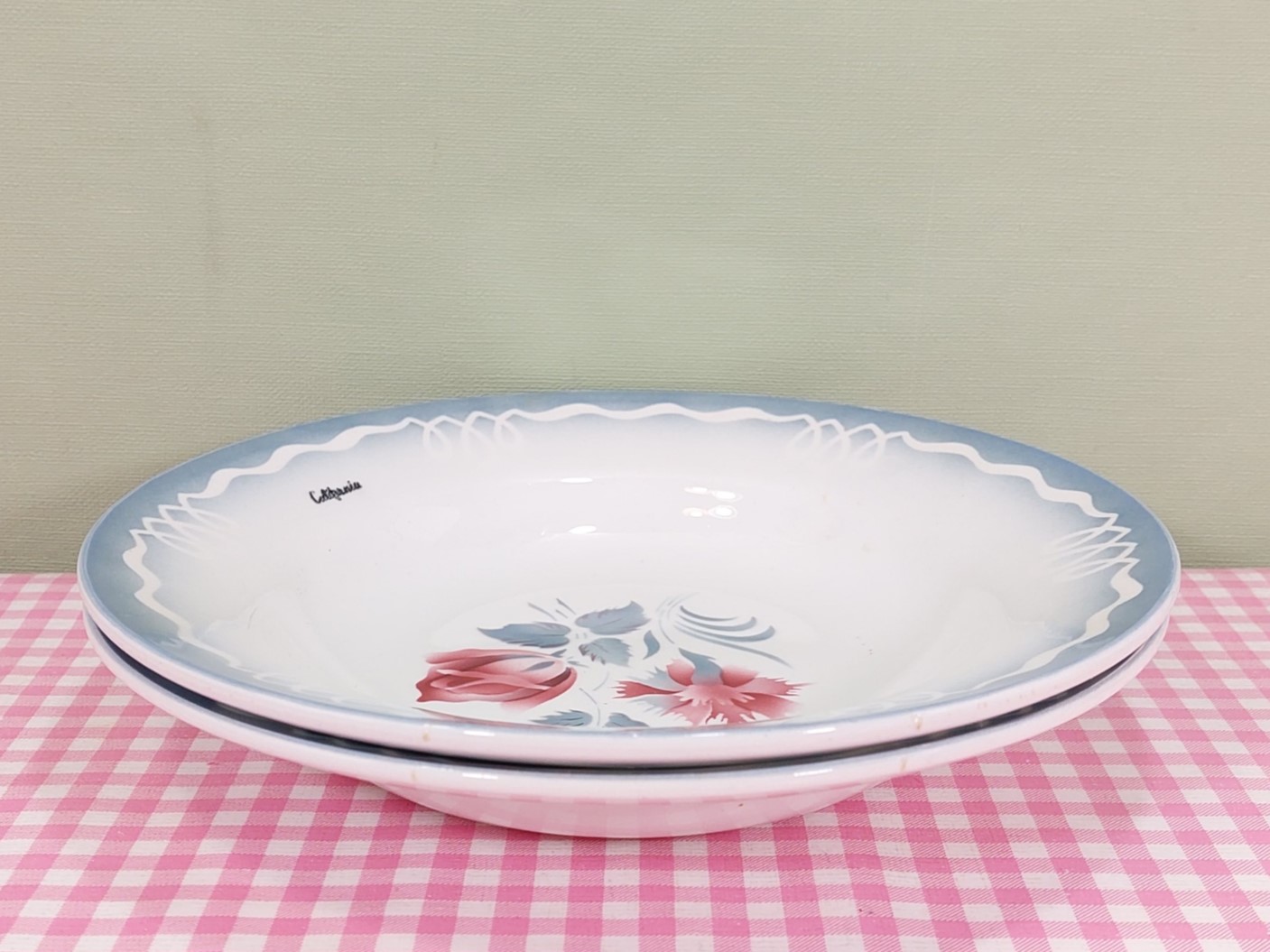 Vintage California - Maastricht servies diepe borden - set 2 - Jaren 40/50