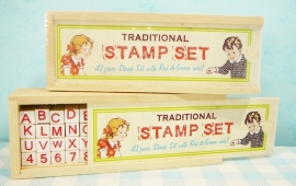 Stempelset ABC - Traditional Stamp Set - Letter stempels