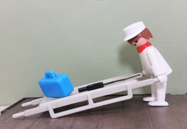 Vintage Playmobil 3361 verpleger met brancard - ziekenhuis - 1976
